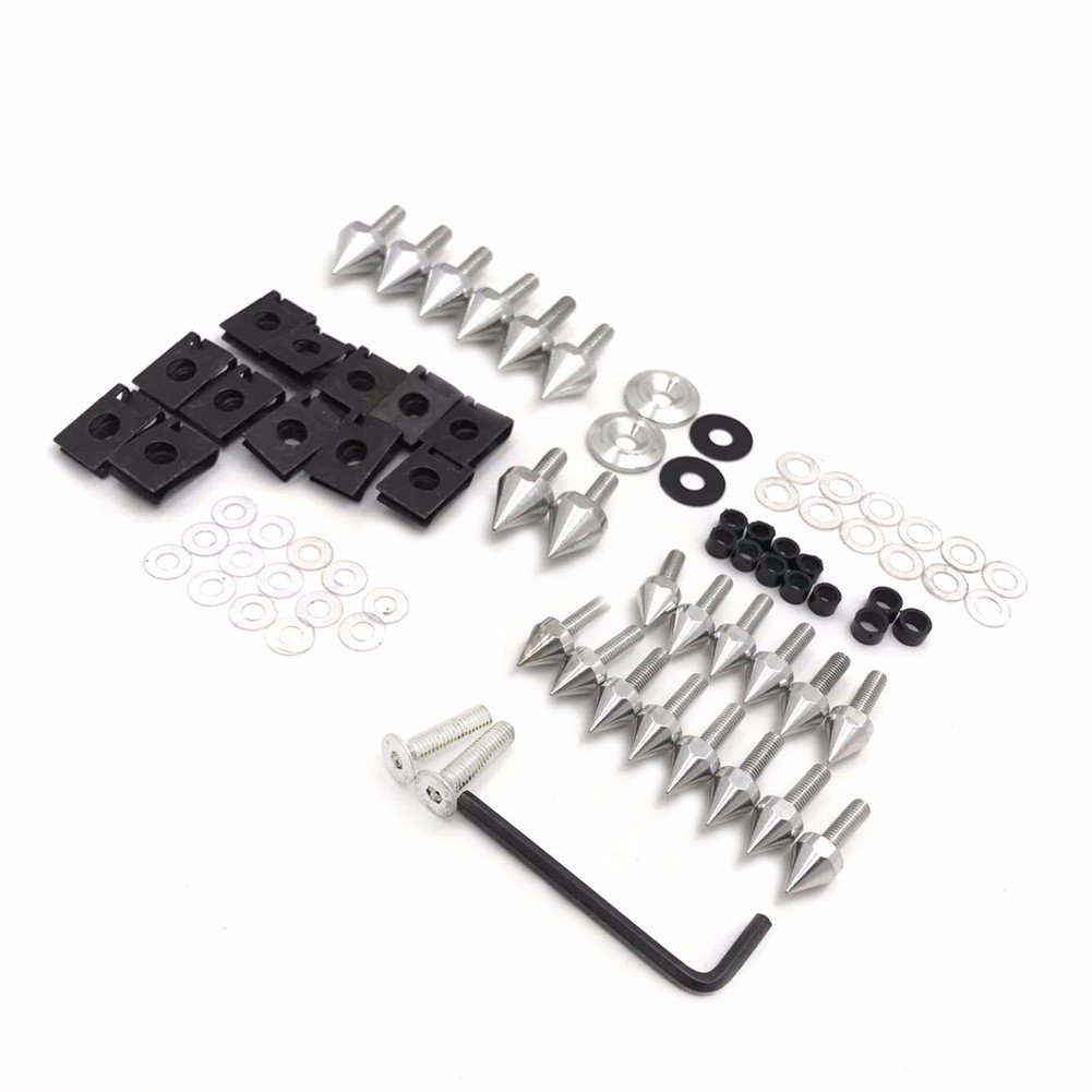 HTTMT MT215-015- Silver Spike Fairing Bolts Kit Compatible